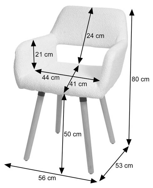 Esszimmerstuhl A50 II (6er-Set) Hellgrau