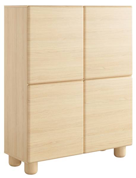 Highboard Lomo Braun - Melamin - 100 x 126 x 38 cm