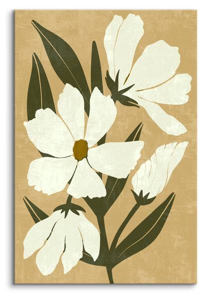 Leinwandbild Blume 40 x 60 x 60 cm