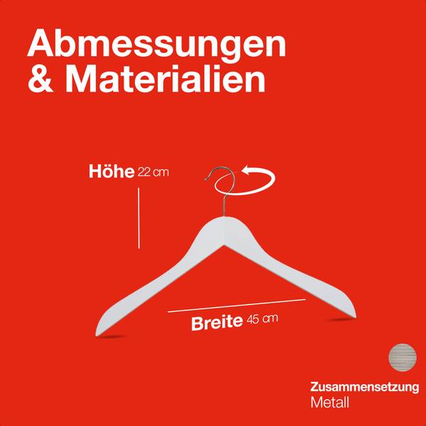 Holzbügel Business 10er-Set Weiß