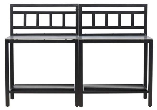 Buitenkeuken Alicante zwart - metaal - 60 x 128 x 90 cm