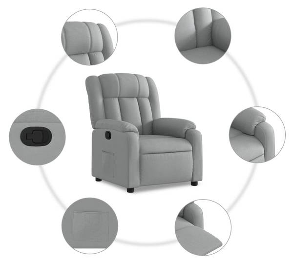 Relaxsessel 3032286-3 Hellgrau