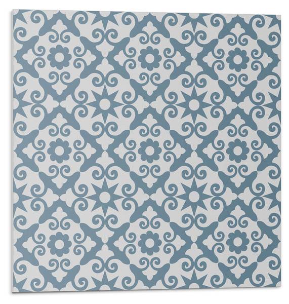 Fliesen Ornamente Blumen 4er Set 50 x 50 cm