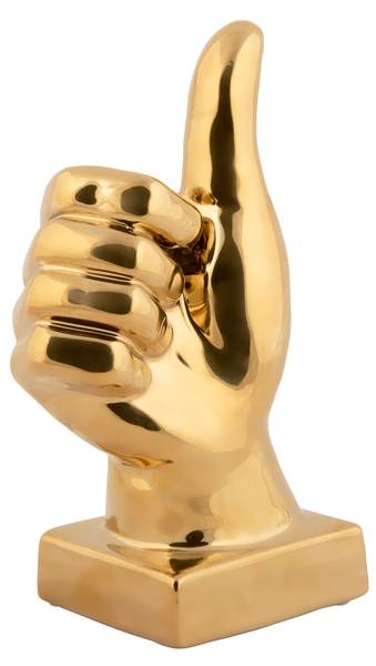 Ornament Okay Gold - Keramik - 8 x 21 x 12 cm