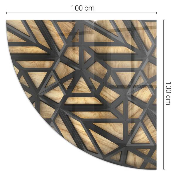 Funkenschutzplatte Logik Braun - Glas - 100 x 100 x 0 cm