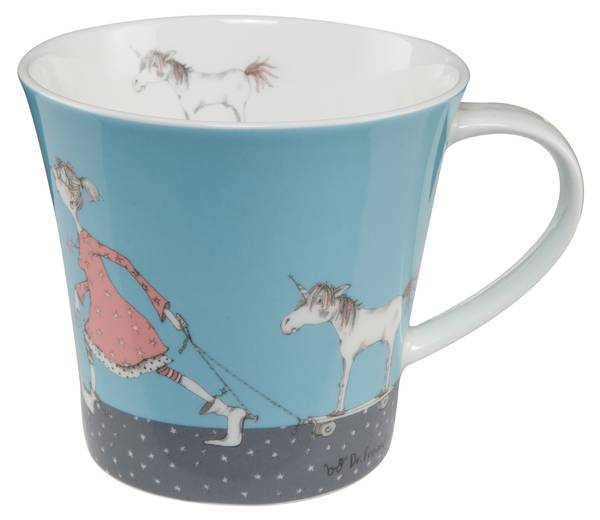 Tasse Die sind doch alle verrückt Blau - Porzellan - 10 x 10 x 13 cm