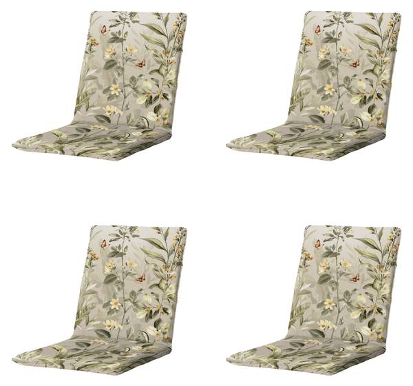 Stapelstuhlkissen Elisa 4er-Set Textil - 49 x 5 x 97 cm