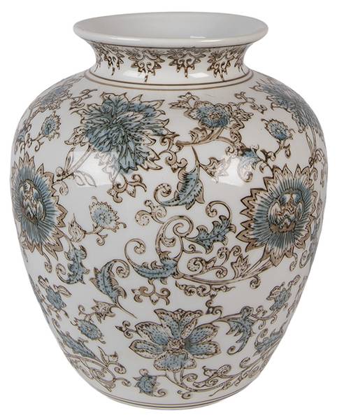 Vase Ares Weiß - Keramik - 22 x 25 x 22 cm
