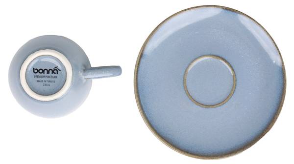 Cup & Saucer Sky Hygge 2 él. Bleu - Porcelaine - 5 x 2 x 5 cm
