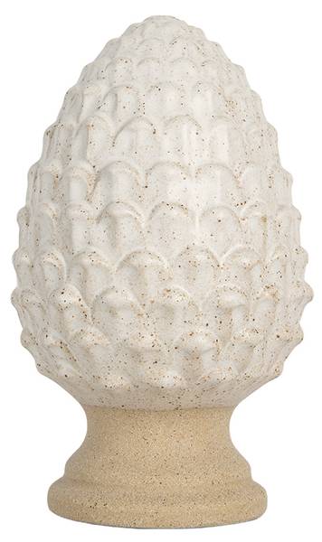 Decoratie Beeld Dennenappel Deco&Shiloh beige - keramiek - 9 x 15 x 9 cm