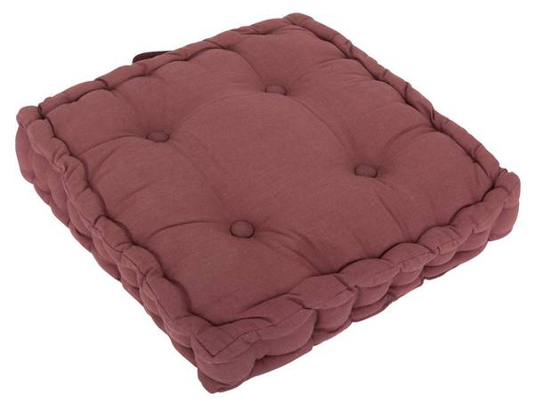 Bodenkissen ANJALI Violett - Textil - 40 x 8 x 40 cm