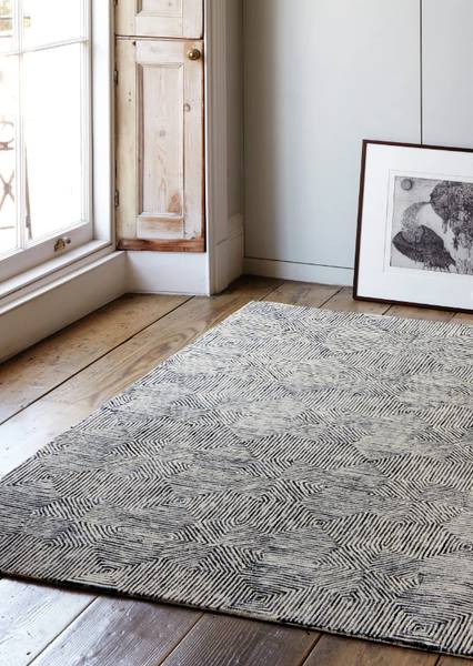 Wohnzimmerteppich aus Wolle CAMBRIDGE Grau - 120 x 170 cm