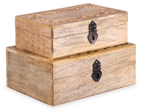 Schmuckkästchen SOMBRE Beige - Holzwerkstoff - 22 x 8 x 14 cm