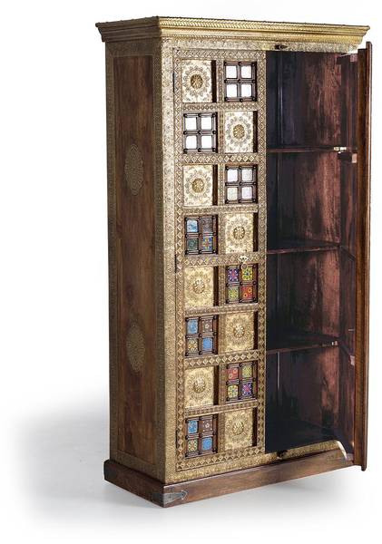 Armoire 1277 Marron - Bois massif - 40 x 180 x 100 cm