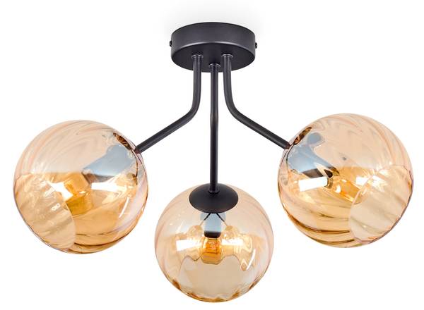 Deckenleuchte Cesaro Orange - Metall - 16 x 28 x 42 cm