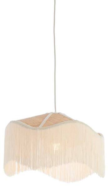 Hängelampe Tiffany Weiß - Eisen - Stahl - 40 x 26 x 40 cm