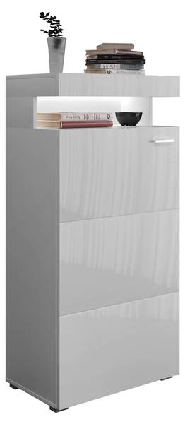 Standvitrine VANCOUVER W9.410 Weiß - Holzwerkstoff - 60 x 123 x 37 cm