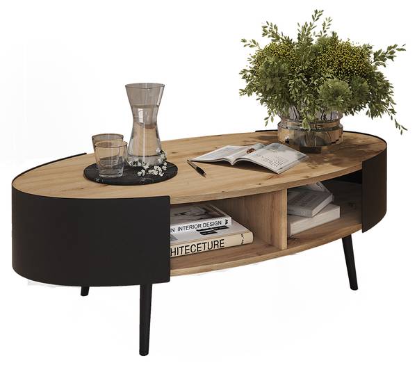 Couchtisch Lofta 58486 Schwarz - Eiche Dakota Dekor