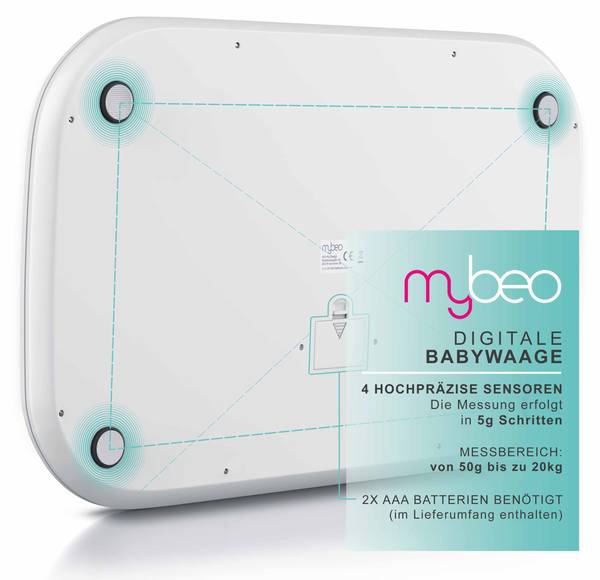 Babywaage GE-2652 Weiß - Kunststoff - 5 x 56 x 33 cm