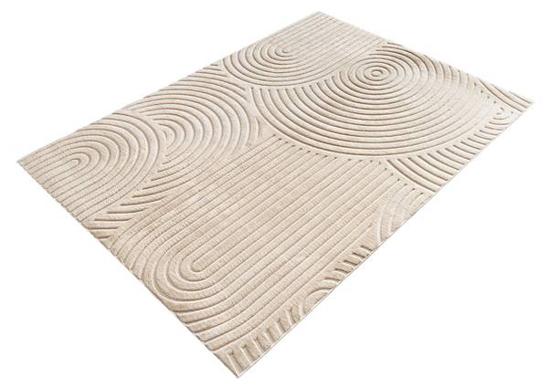 Teppich ART DECO Beige - Kunststoff - Textil