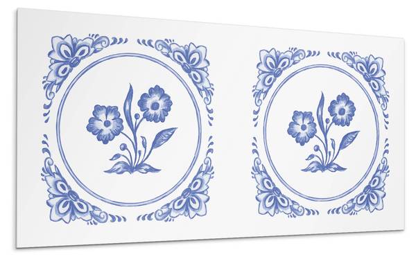 Klebepaneele Blumen Kreis 100 x 50 cm