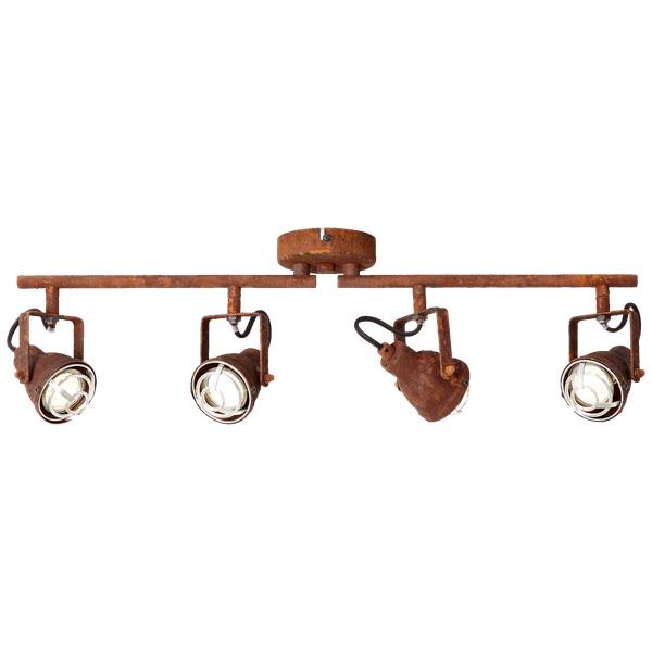 Industrial Deckenstrahler 4 flammig - Braun - Metall - 68 x 18 x 13 cm