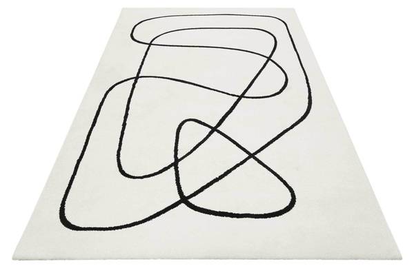 Kurzflorteppich Artist Weiß - Polypropylen - 80 x 2 x 150 cm