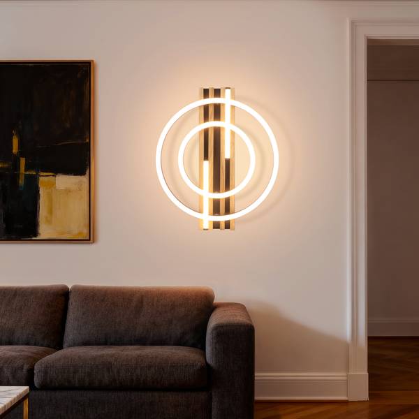 LED Plafondlamp kBO bruin - ijzer - 32 x 7 x 38 cm