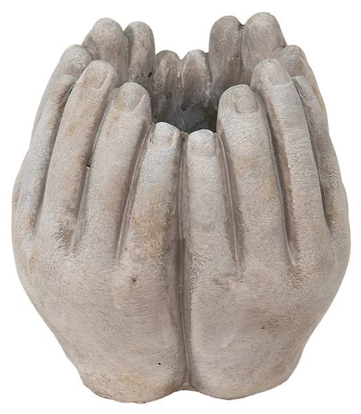 Blumentopf Milanasi Beige - Stein - 15 x 17 x 15 cm