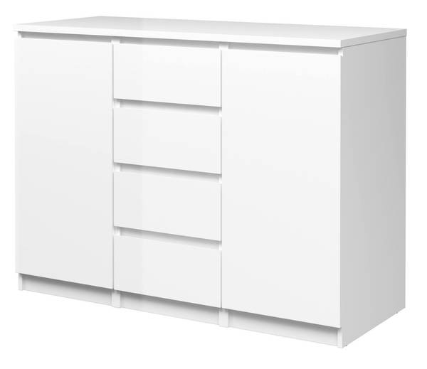 Kommode Alix Weiß - Holzwerkstoff - 50 x 91 x 121 cm