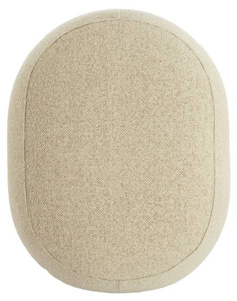 Sitzpuff Zenica Weiß - Holzwerkstoff - Massivholz - 41 x 38 x 53 cm