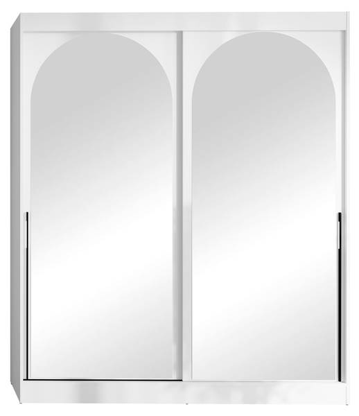 Kleiderschrank Modin Schwarz - Weiß