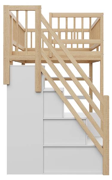 Hoogslaper NaturZoom Ⅰ bruin - grenenhout - 96 x 169 x 254 cm