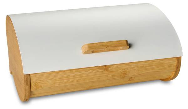 Brotbox SVEA Beige - Weiß - Holzwerkstoff - 25 x 16 x 35 cm