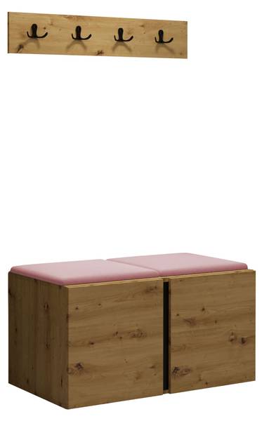Garderoben-Set Orion VI Eiche - Pink