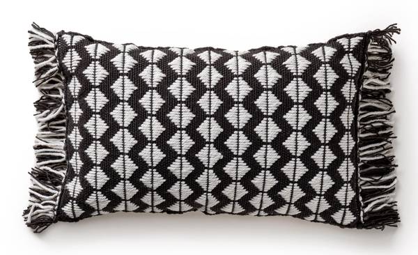 Coussin d'intérieur et d'extérieur Morty Noir - 30 x 50 cm