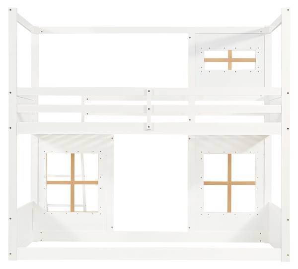 Stockbett K-940 Weiß - Massivholz - 90 x 185 x 200 cm