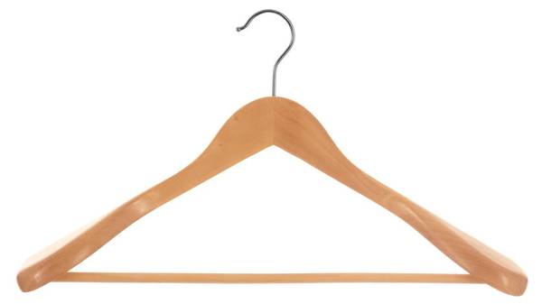 Kleiderbügel HANG'SUIT Beige - Massivholz - 5 x 23 x 45 cm