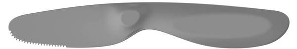 Butterdose mit Messer FRESH EAT Grau - Kunststoff - 16 x 8 x 11 cm