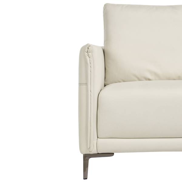2-Sitzer Sofa CILENS Beige - Silber - Textil - 152 x 93 x 83 cm