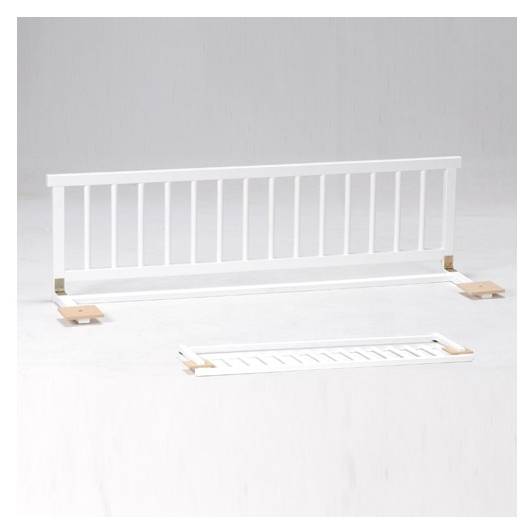 Hausbett PANDA mit Lattenrost und Gitter Weiß - Massivholz - 97 x 134 x 195 cm