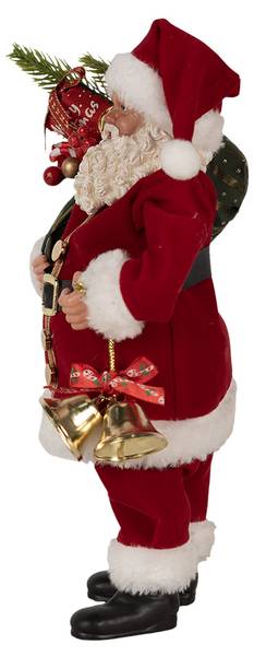 Decoratie Kerstman Xmas&Jayden rood - kunststof - 10 x 27 x 17 cm