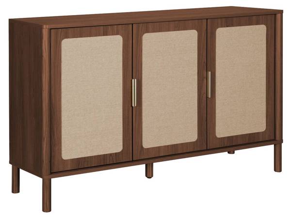 Sideboard Etta Braun - Rattan - 120 x 78 x 39 cm