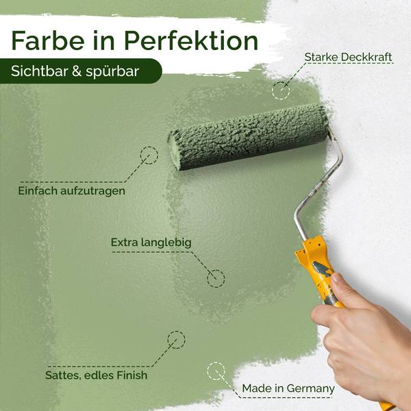 Wandfarbe   Green Grape Grün - Harz - 18 x 16 x 24 cm