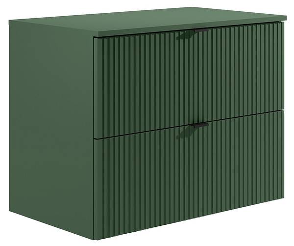 Waschbeckenunterschrank ZEVINI Grün - Holz teilmassiv - 47 x 60 x 80 cm