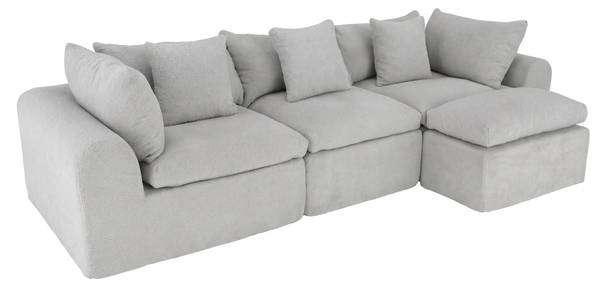 Ecksofa CHJ3-01 Grau - Textil - 275 x 56 x 145 cm