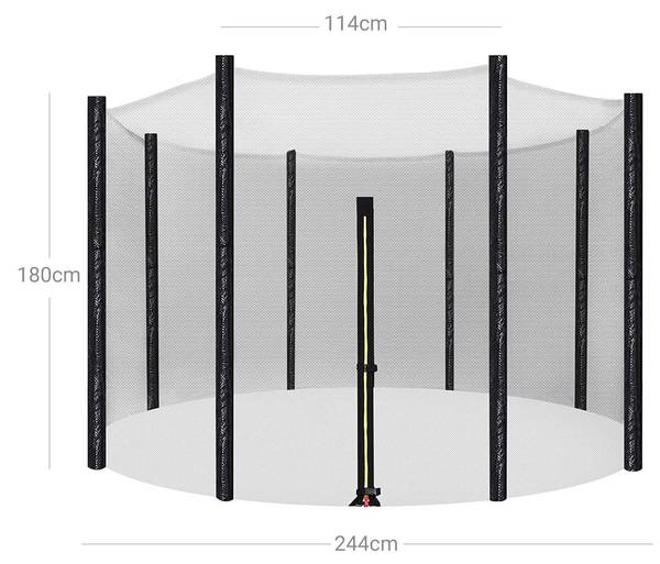 Trampolin Sicherheitsnetz HomeBounce Schwarz - Kunststoff - 305 x 180 x 305 cm