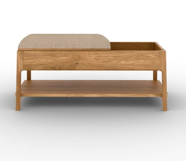 Bettbank PAUL Braun - Wildeiche - Polyethylen - 107 x 46 x 47 cm