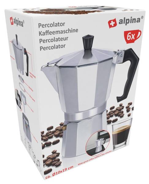 Perkolator MEALPE365001 Grau - Metall - 10 x 19 x 17 cm