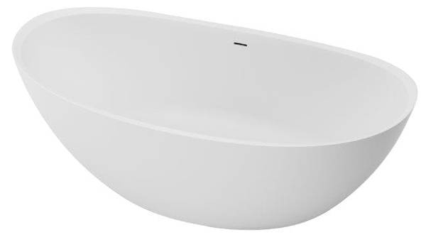 Badewanne LUMERA Weiß - Harz - 167 x 58 x 167 cm